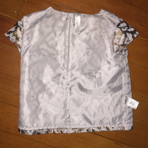Cherokee Girls’ Metallic Gold Cheetah Print Top sz Small / 6 / 6X - Picture 7 of 8